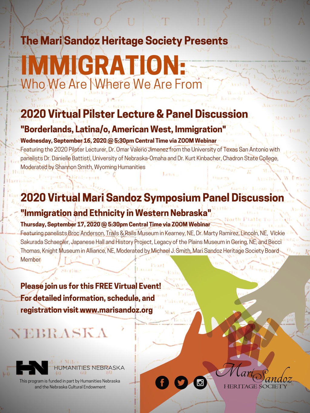 Pilster Lecture and Mari Sandoz Symposium Flier