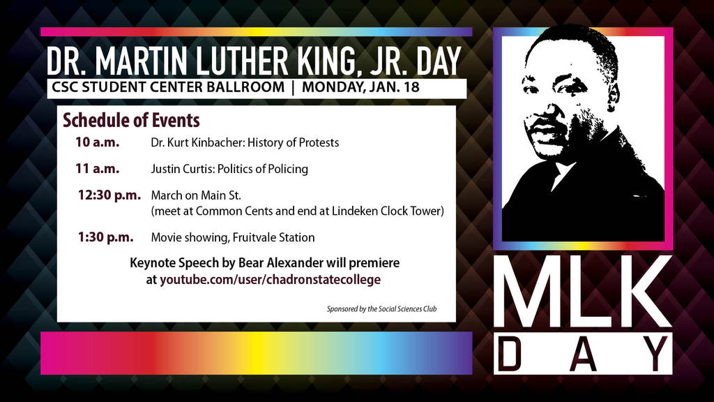 MLK Day flier with information