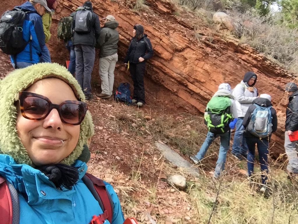 Jessica Rowshandel poses during a Field Camp stop in the Bighorn mountains of Wyoming