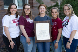 Ebawnee Smercina of Craig, Colo., Rayleigh Farrenkopf of Bridgeport, Neb, JoAnn Neel of McCook, Neb., Ashley Anderson of Ashby, Neb., and Hope Stone of Maywood, Neb.