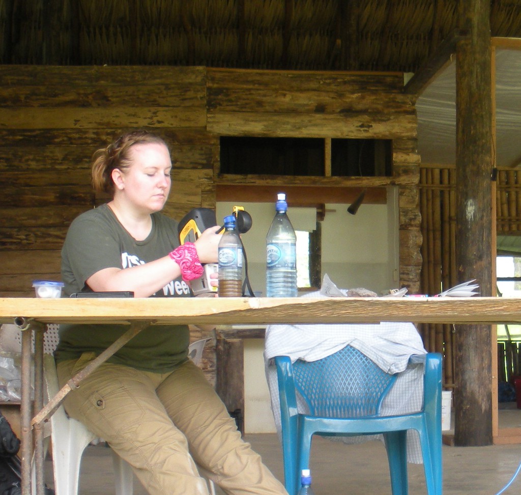 Dr. Tawny Tibbits at a lab bench