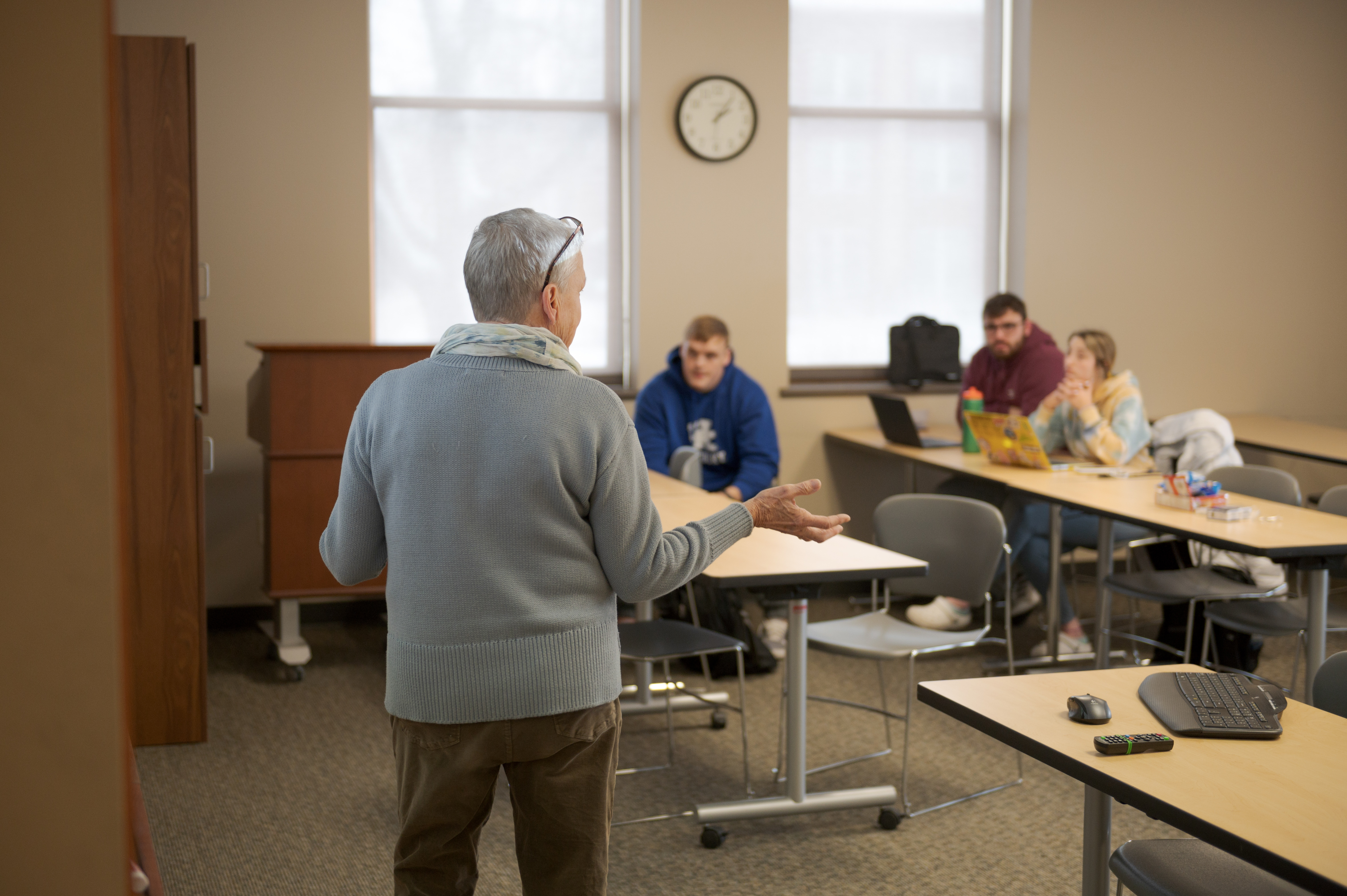 Teacher and students in classroom