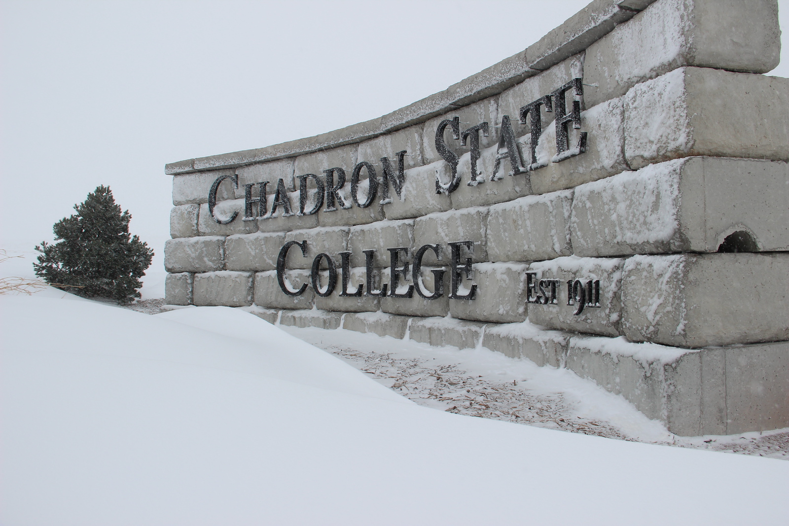 Campus east entrance sign