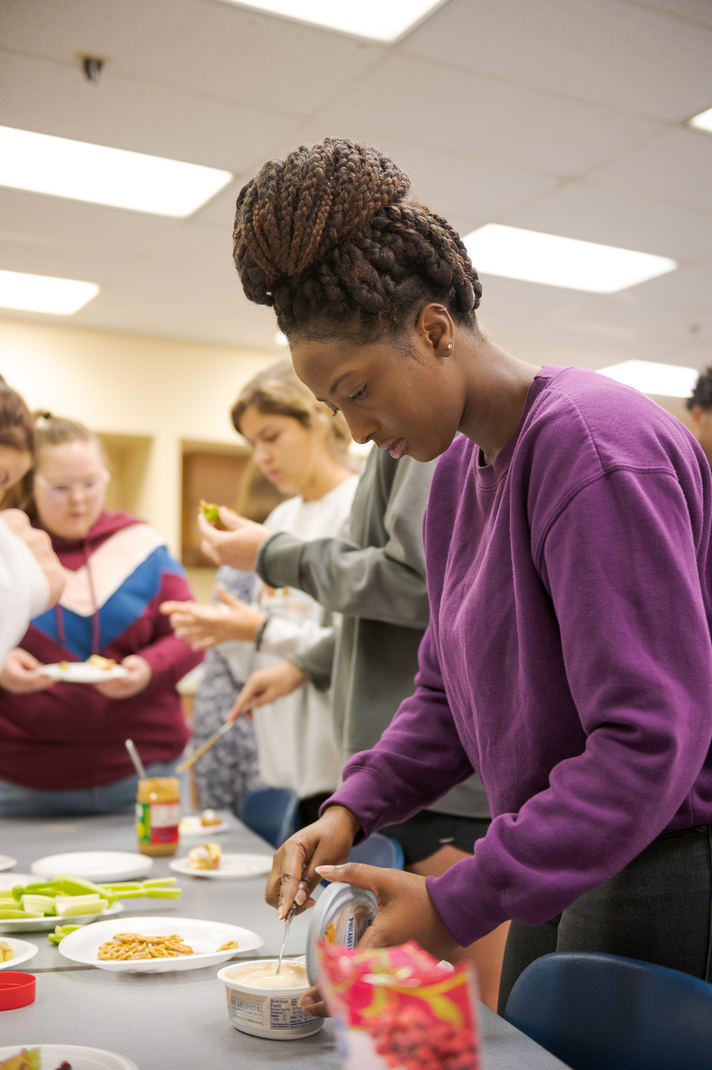 One student participates in CSC nutrition class