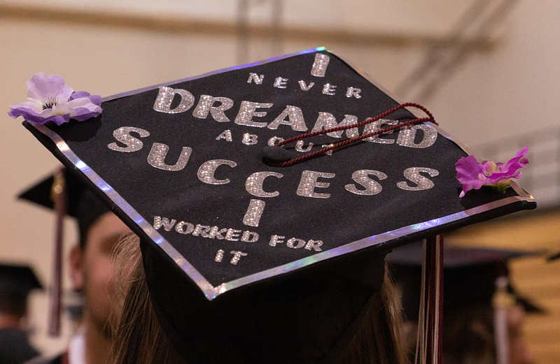 A graduate's mortarboard