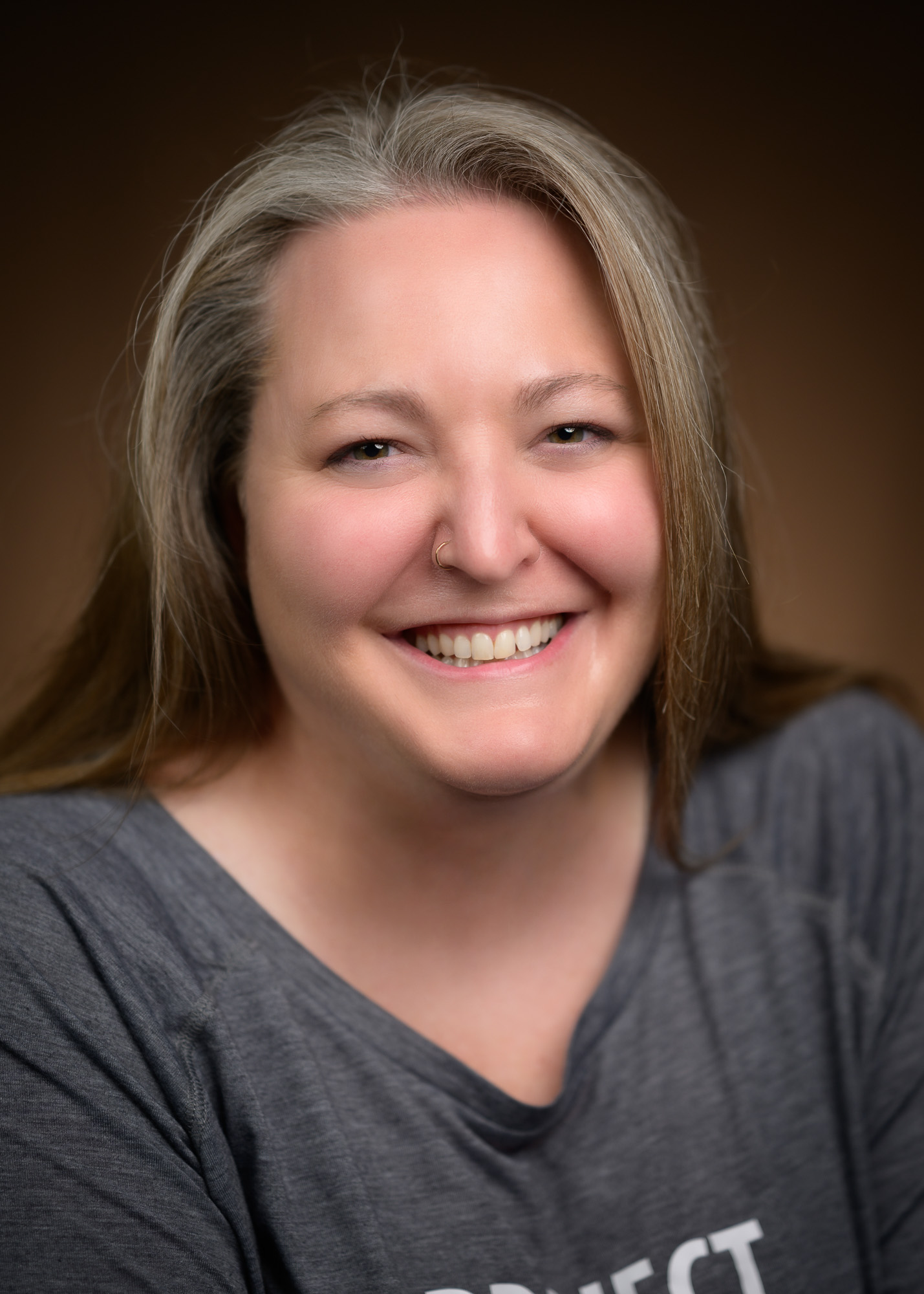 A headshot of a women