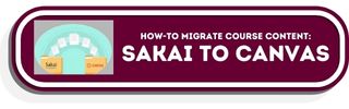 How to migrate Sakai course content to Canvas