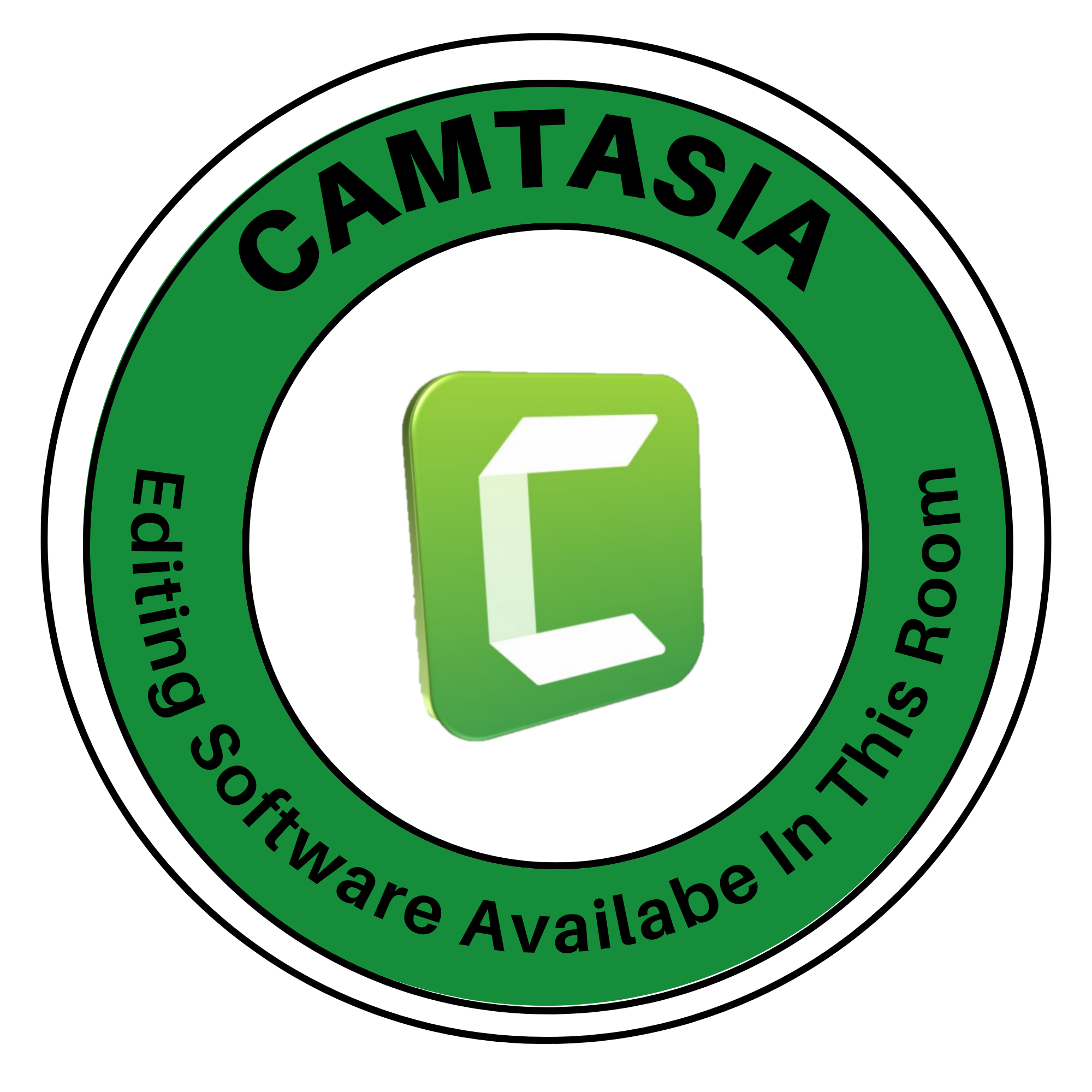 Camtasia logo in green and white circle